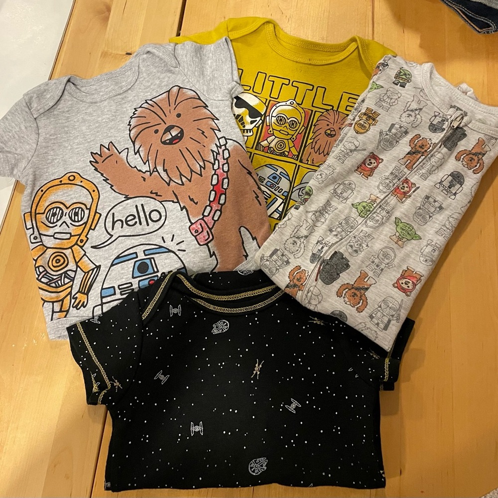 Star Wars 6-9 Month Baby Onesies